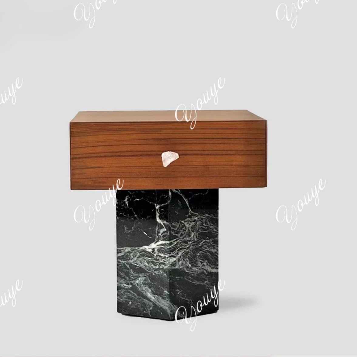 

Medieval style bedside table designer new bedroom bedside storage cabinet wabi-sabi style art side table minimalist