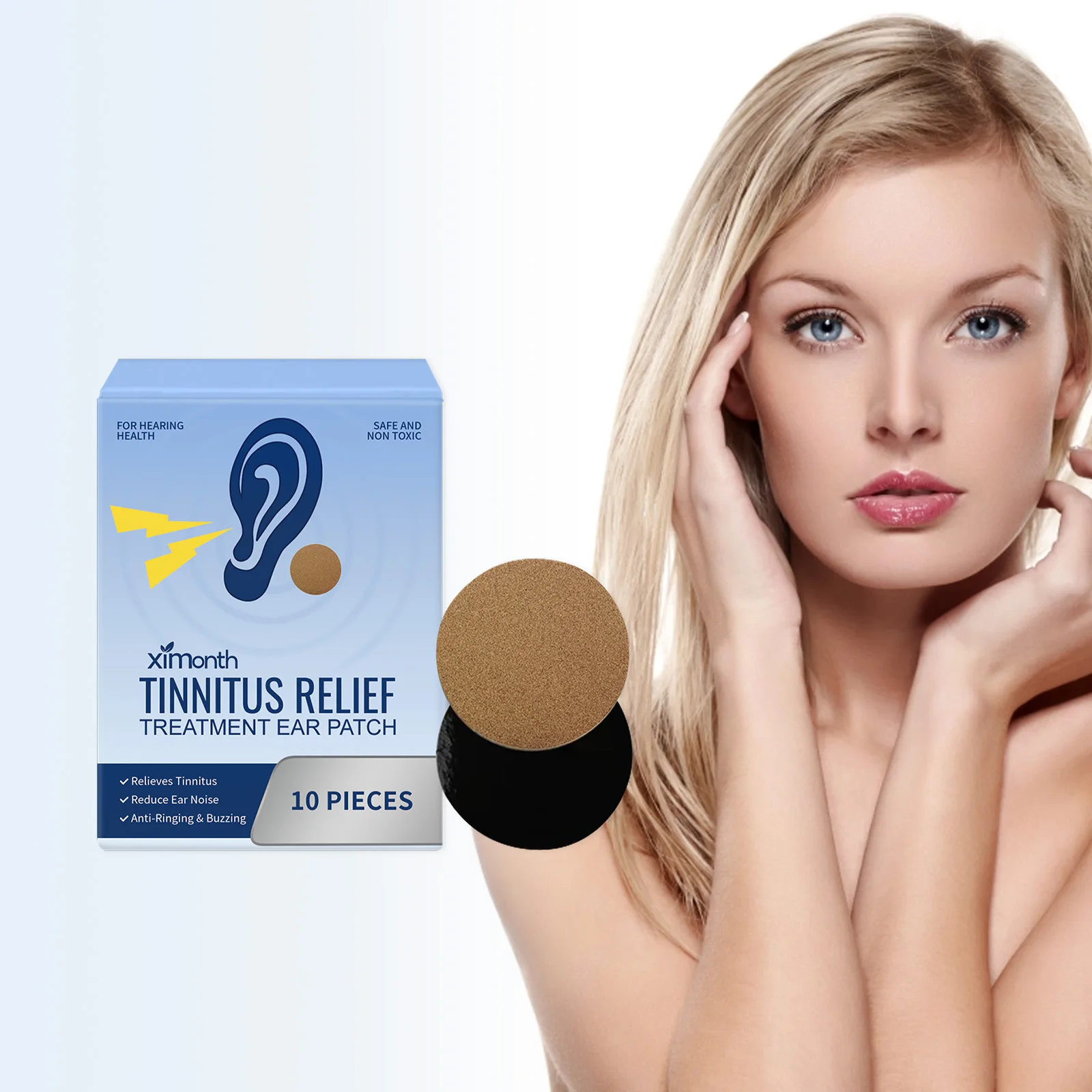 

Tinnitus Treatment Patch Ear Ringing Swelling Discharge Relief Alleviate Earache Improve Listening Anti Deafness Relax Ear Patch