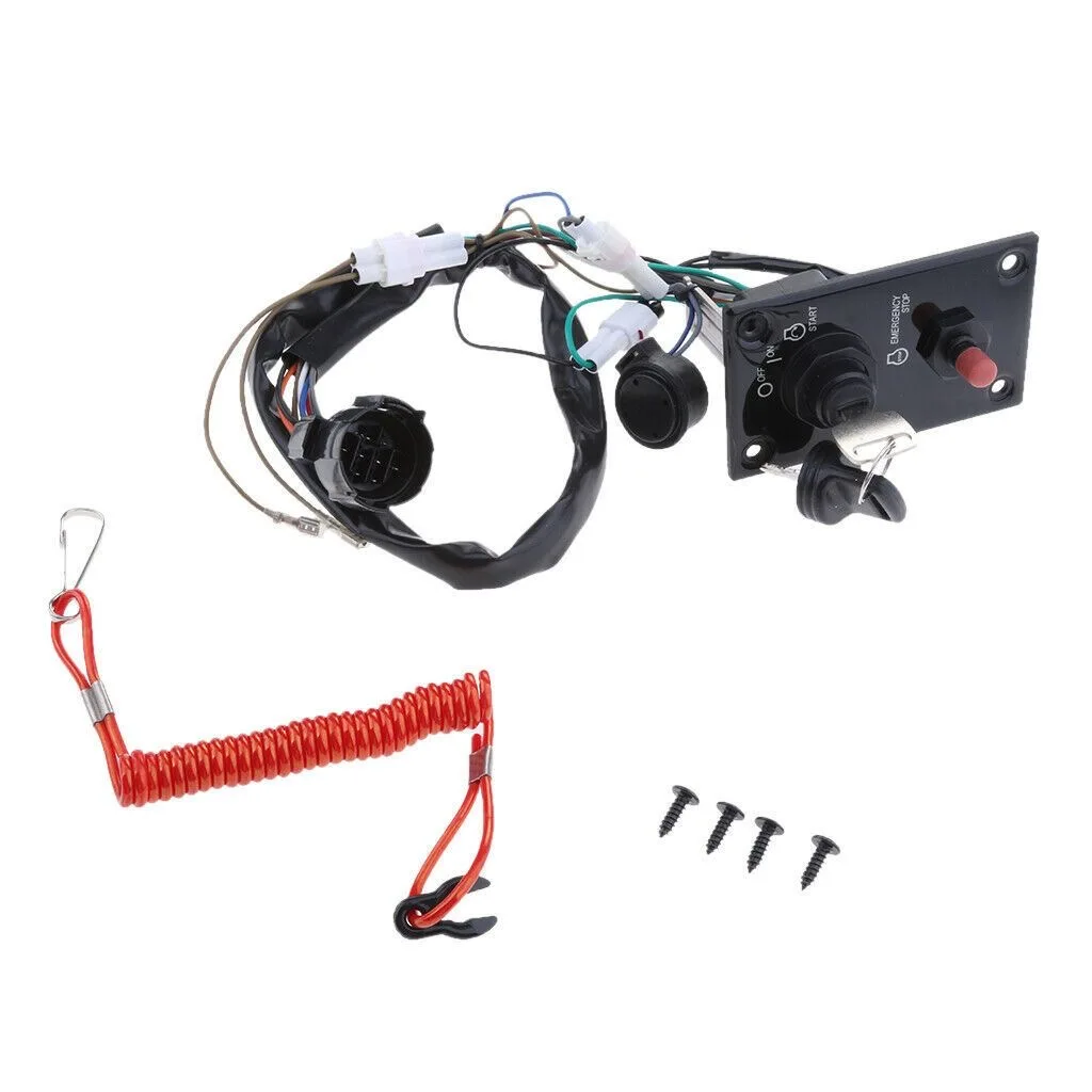 Single Ignition Key Switch Panel Part 37100-96J24 for Suzuki Outboard Motors Marine Accessories