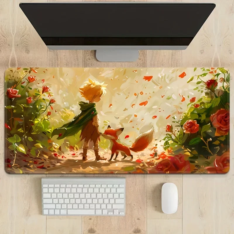 Large Gaming Desk Mat Little Prince Mouse Pad Computer Office Game XXL 90x40cm Table Mats Rubber Anti-slip Office Keyboard Rugs