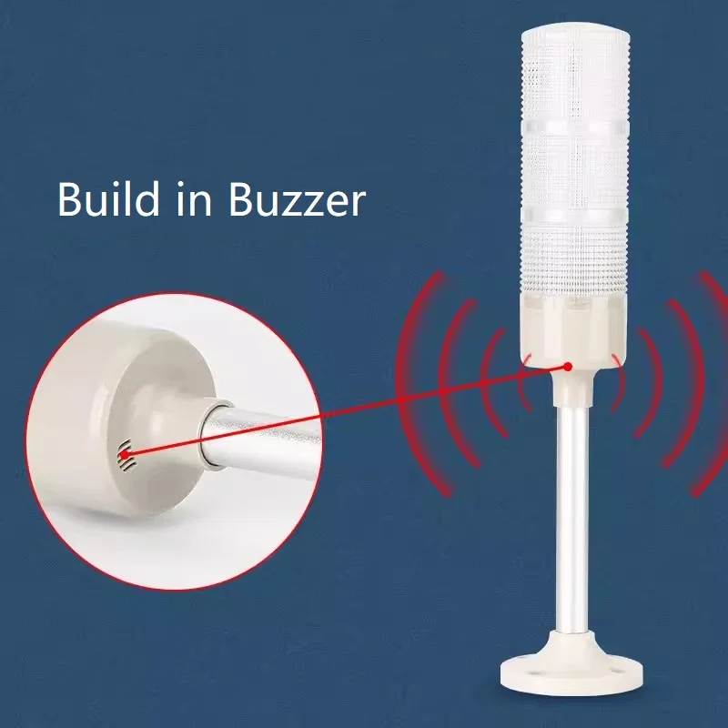 Ajustável LED Stack Light Tower Signal, Lâmpada de alarme para máquina, Flash constante, ferramenta, 12V, 24V, 220V, 1, 2, 3, 4, 5 camadas