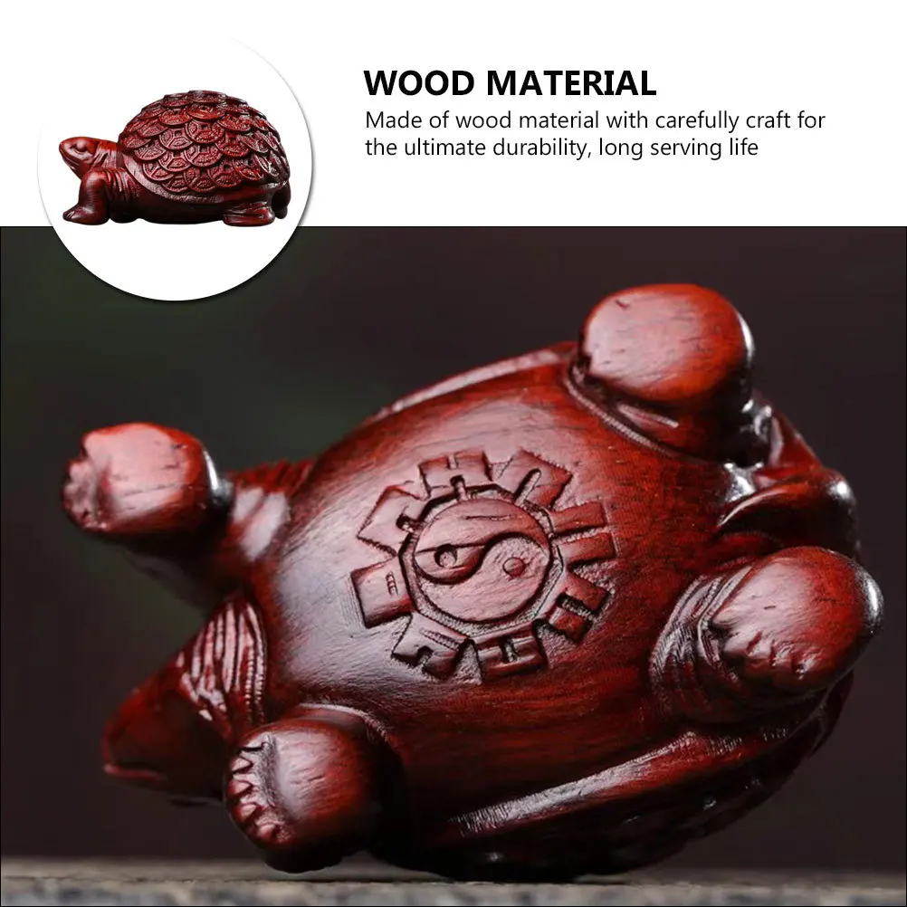 

Money Turtle Handcrafted Wooden Carving Decor For Home Office Desk Feng Shui Auspicious Ornament Woodcraft Gift Mini Turtle