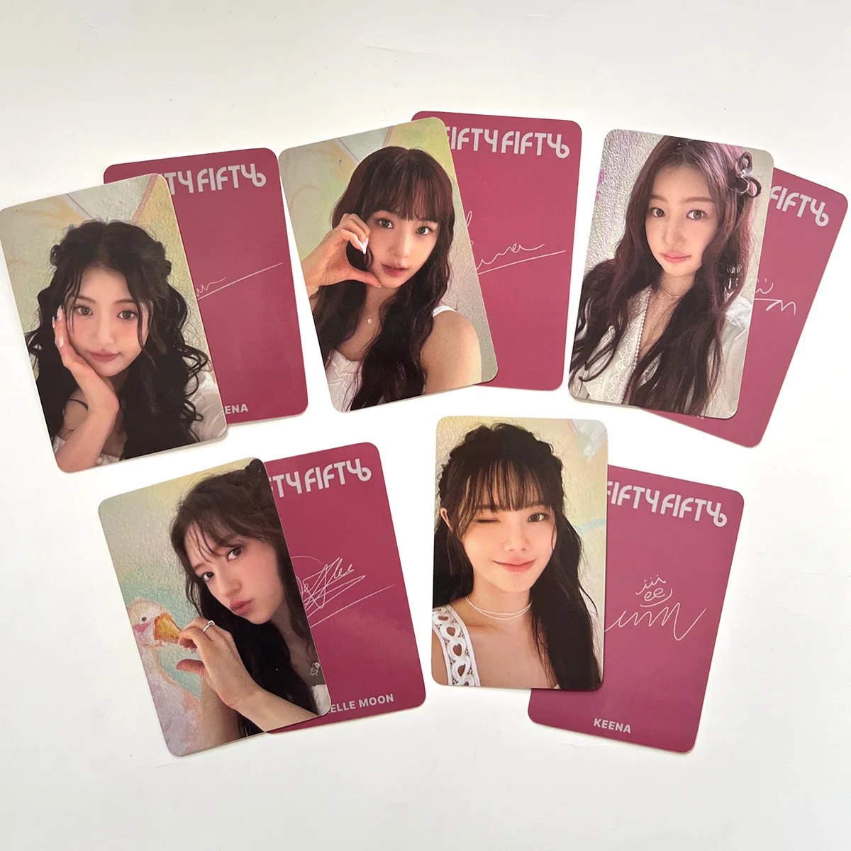 ألبوم KPOP FIFTY FIFTY، بطاقات صور Love Tune، بطاقات Saena Aran Selfie LOMO، هدايا شخصية على الوجهين لمحبي البطاقات