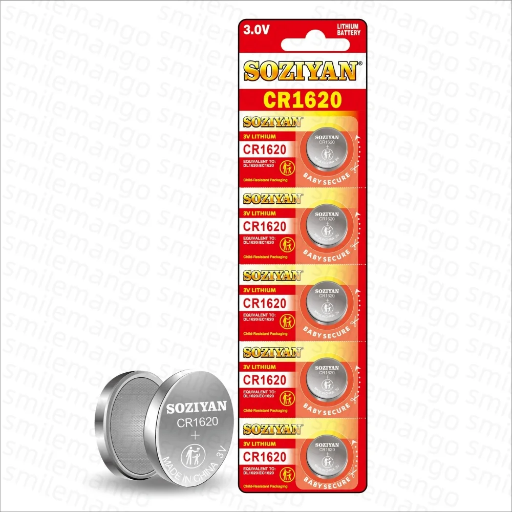 Lithium Coin Battery CR 1620 DL1620 BR1620 ECR1620 Button Cell for Car Remote Control Watch Scale Toy