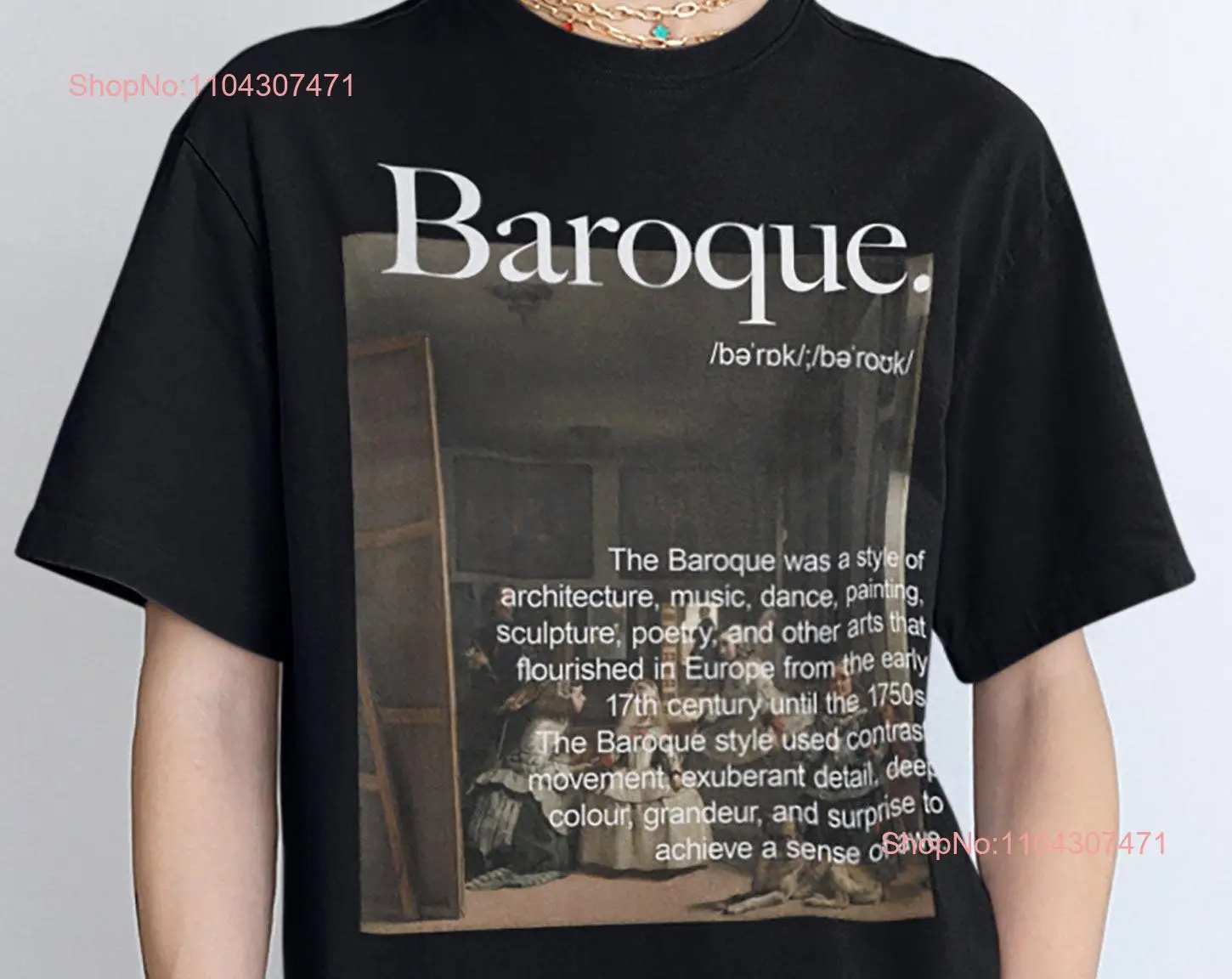 Las Meninas T Shirt Velazquez Baroque Art movemenT 100 High Quality Cotton long or short sleeves