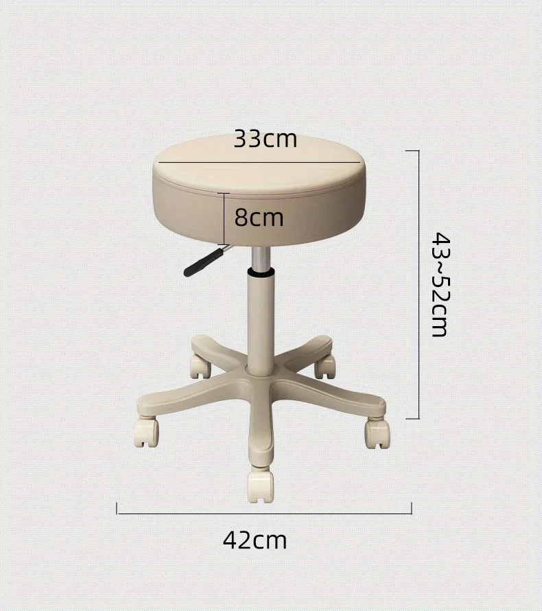 Customizable Massage Beauty Salon Stool Lifting Rotating Round Stool Hair Barber Shop Round Stool