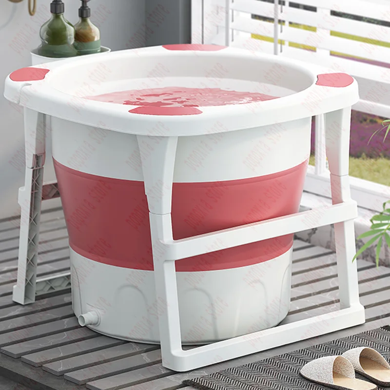 Modern Portable Bathtub Adult Foldable High  Bucket Small Apartment Hot Tub Large   Light Luxury Baby 