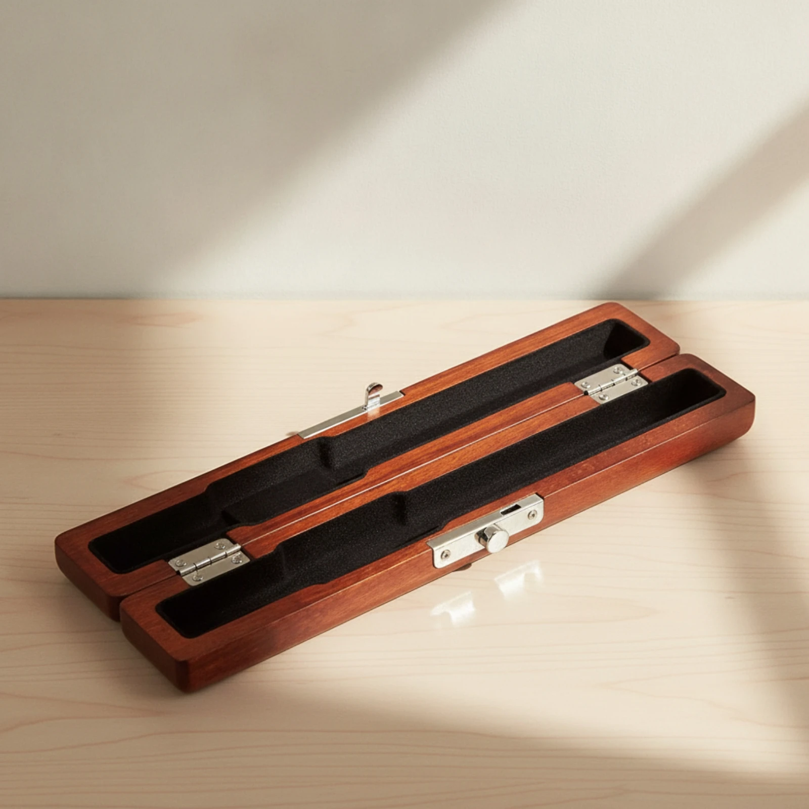 Flute Headjoint Case Safeguarding Flute Headjoint Case with Padding Wooden Box with Latch Portable Organizer Rectangular