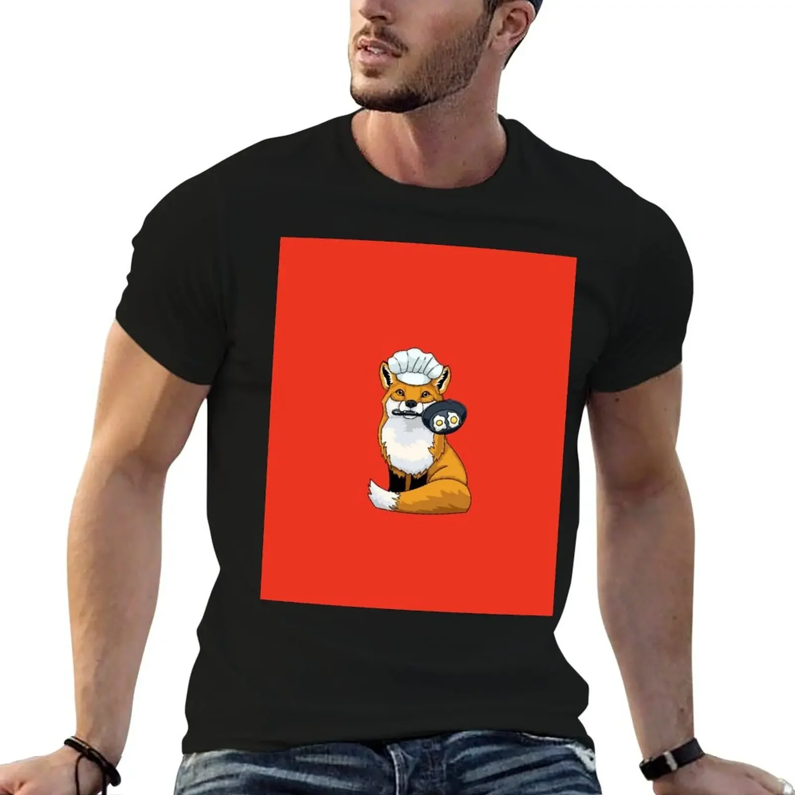 

Fox Chef T-Shirt plus size clothes for a boy mens vintage t shirts