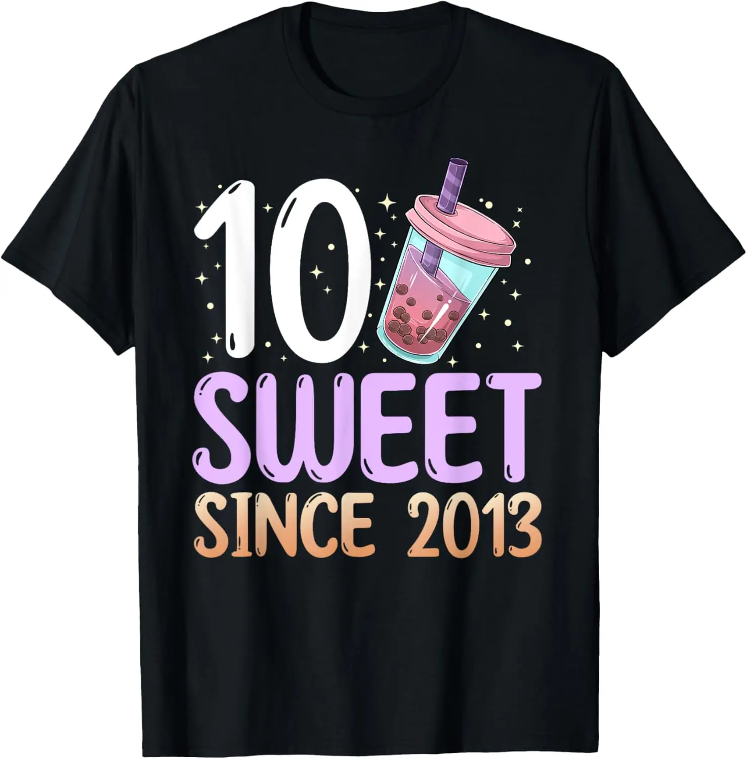 

10 Years Old Birthday Bubble Milk Tea Boba Anime Kawaii Girl