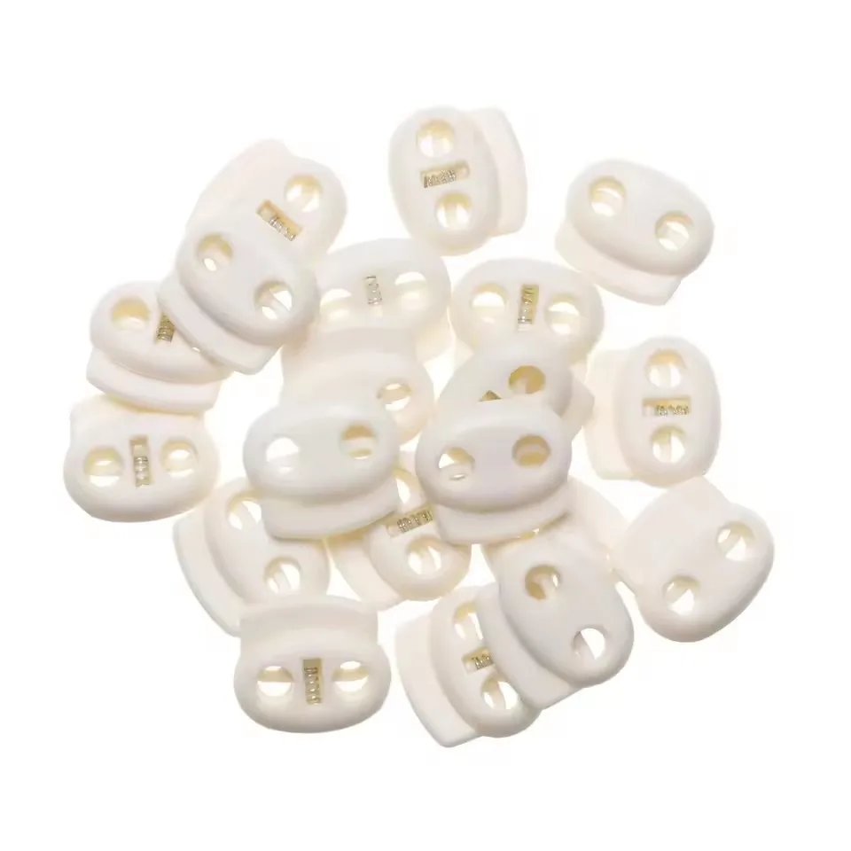 Hole Plastic Stopper Cord Lock Bean Toggle Clip Apparel Shoelace Sportswear Accessories