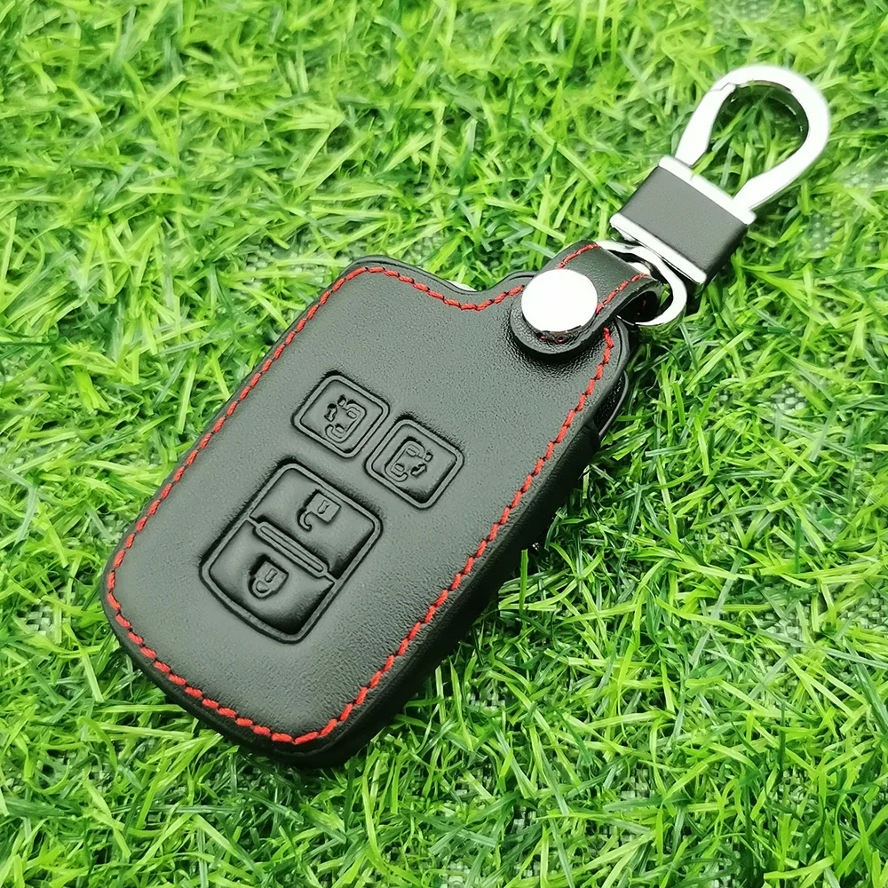 

Leather Car Key Cover Case Holder for Toyota Rave 4 2017 Auris Camry 50 2012 Land Cruiser Highlander 2015 Avalon Corolla Fob