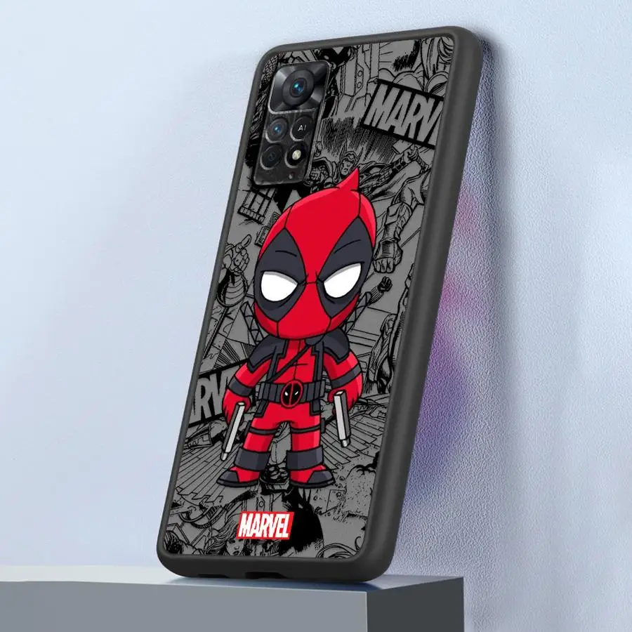 Case for Xiaomi Redmi Note 11 13 Pro Plus 10 12 9S 12S 12C 9 10C A1 Plus Poco X3 NFC Phone Cover Cartoon Marvel Spiderman Groot