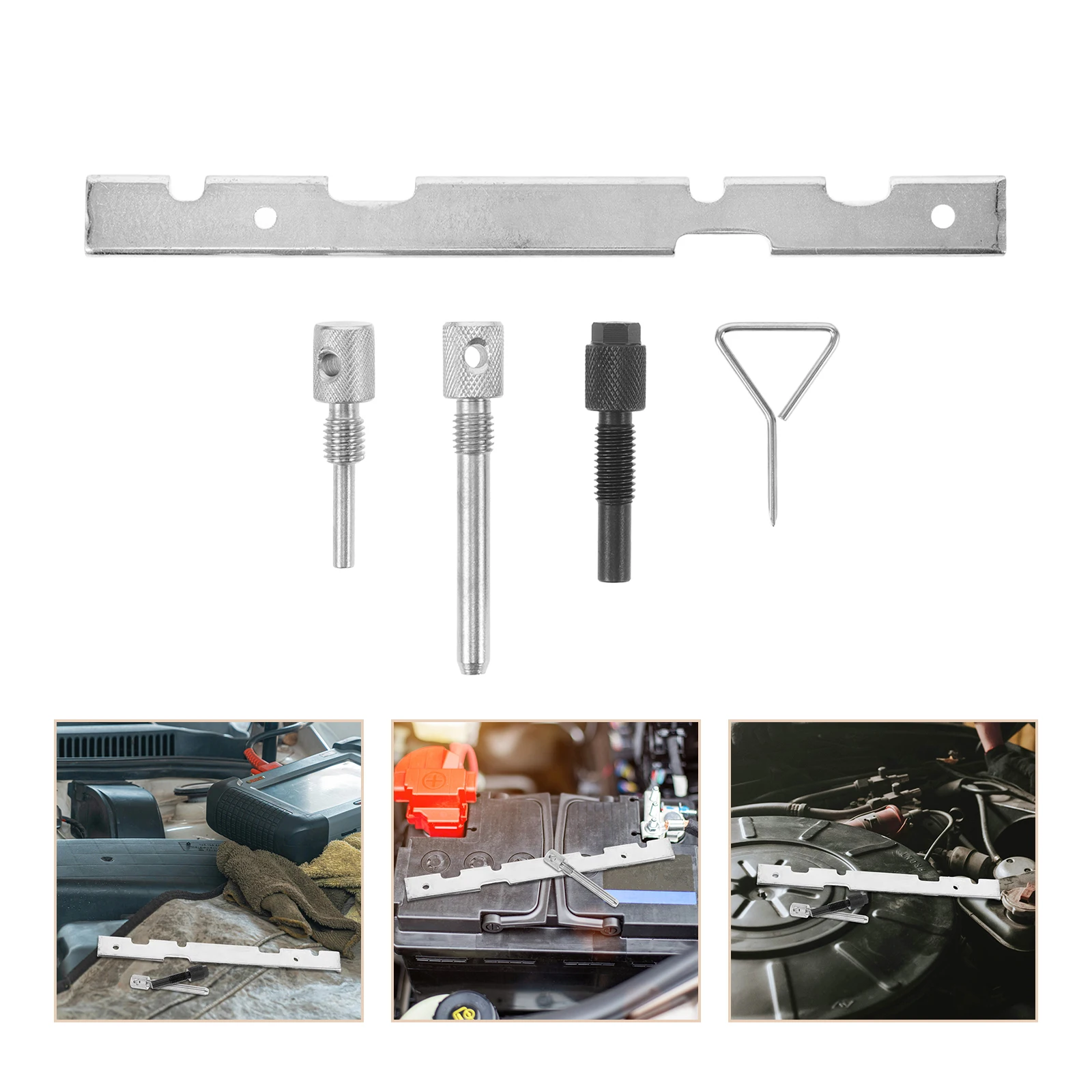 

1 Set Engine Camshaft Locking Alignment Tool Kit Steel Timing Belt Tensioner Removal Tools Compatible With Multiple Vehicle