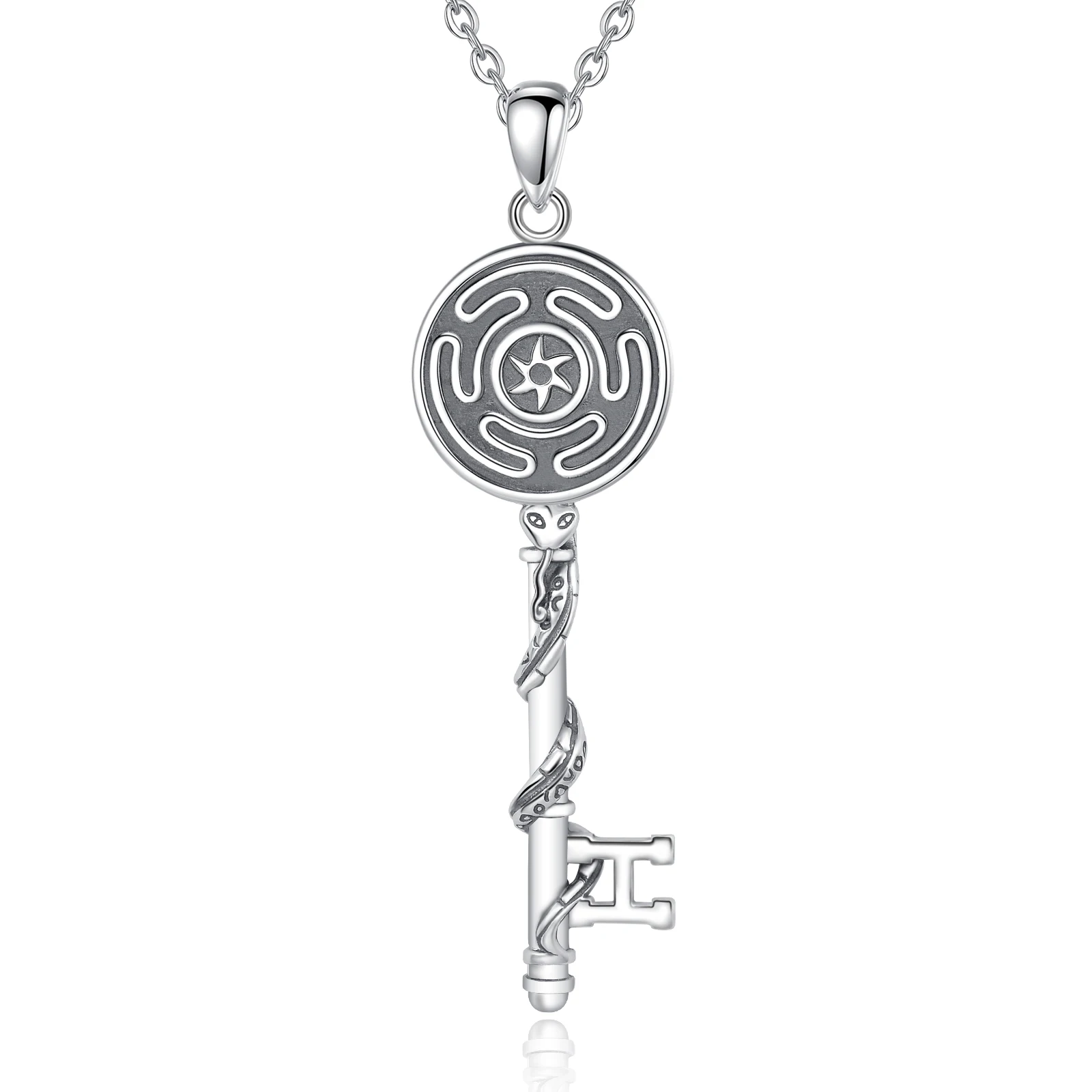 Eudora 925 Sterling Silver Hecate Wheel Necklace Triple Goddess