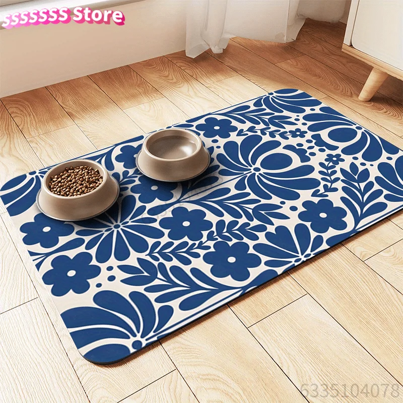 Long-lasting draining mat. Quick drying, waterproof surface. Convenient to flush clean. Fit bathroom, kitchen and desktop use