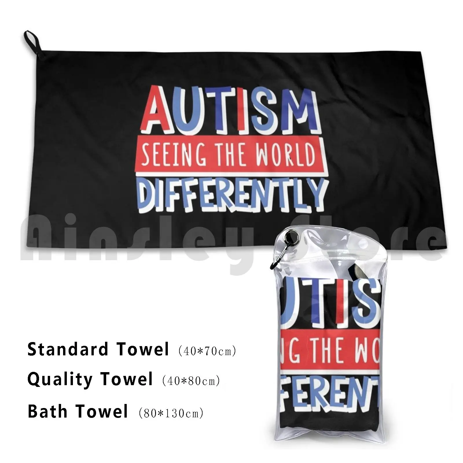 Autism Awareness Custom Towel Bath Towel Autism Autism Awareness Awareness Puzzle Autism Speaks Autistic