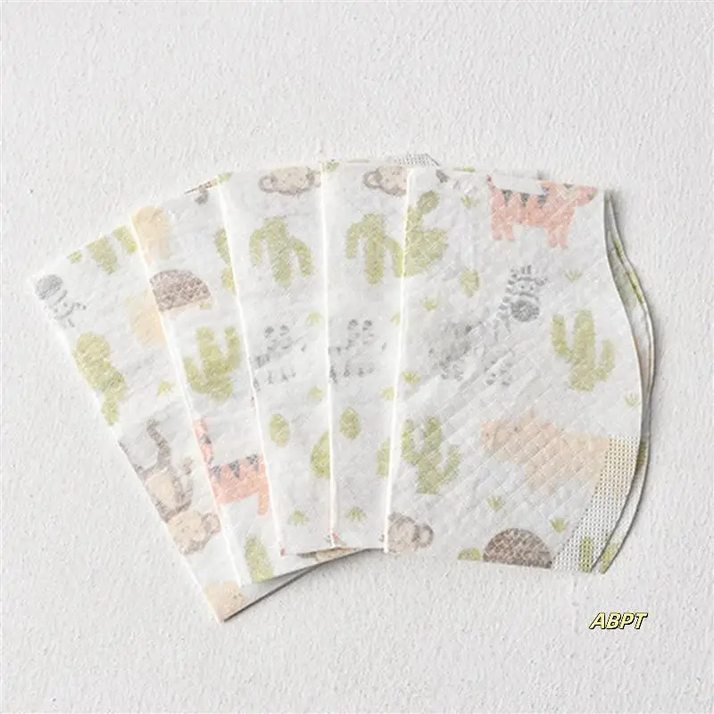 

80 Pcs Baby Disposable Bibs Non-Woven Fabric Baby Toddler Bibs Feeding Saliva Apron Paper Bibs Portable Bibs