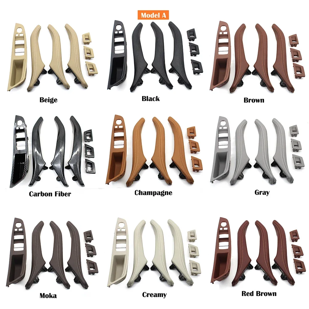 

7 шт. левая рука водителя LHD салон автомобиля левая правая кожаная дверная ручка в сборе для BMW 5 серии F10 F11 523i 525i 528i