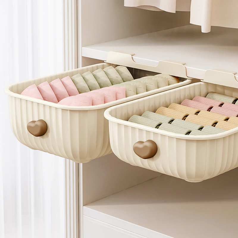 

Подвесной органайзер для шкафа: пластиковый контейнер для хранения нижнего белья и мелких предметов личной гигиены, установка без сверления