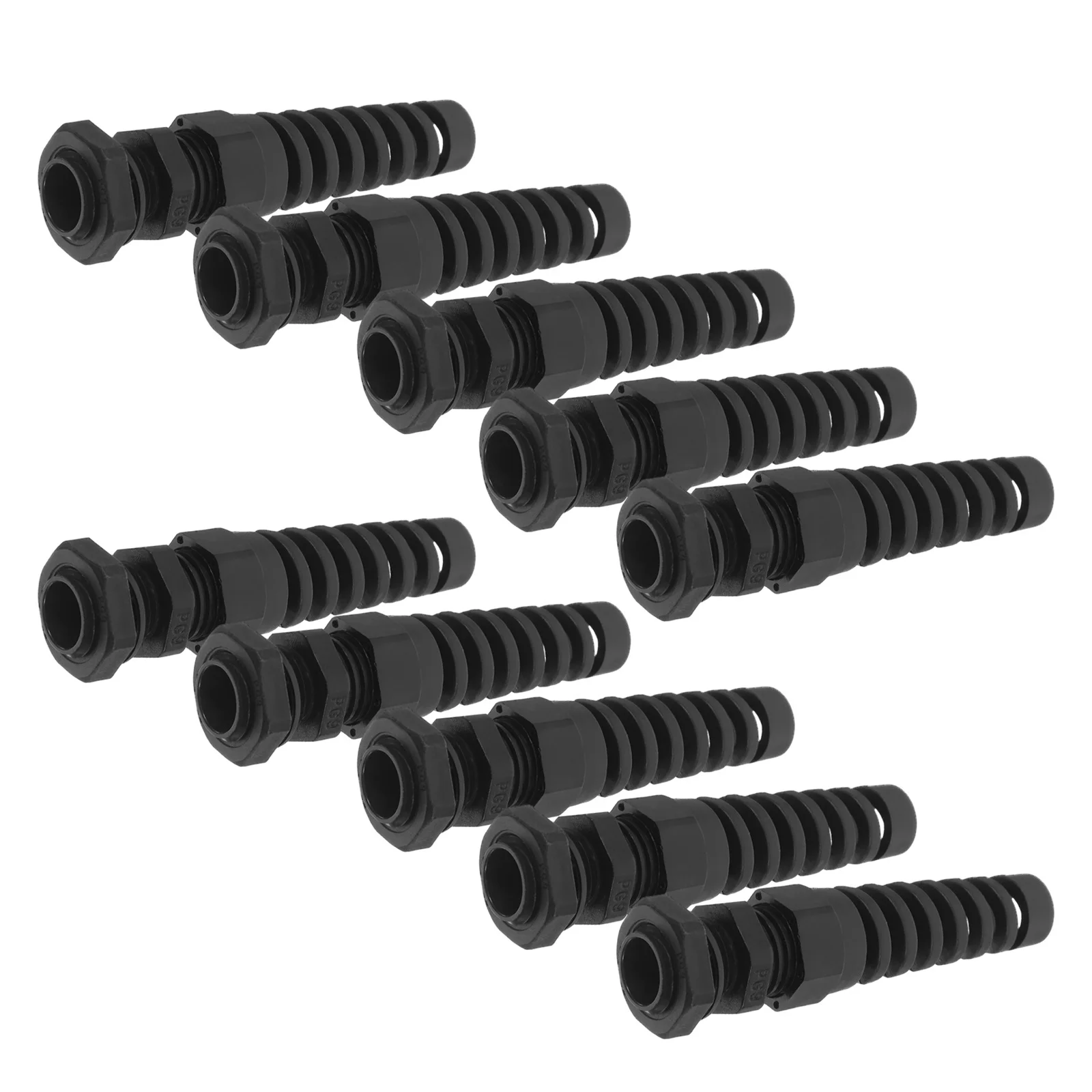 

10Pcs Strain Relief Cable Gland Waterproof Nylon Adjustable Cord Connector 4-8mm Wire Grip Industrial Automotive Marine Outdoor