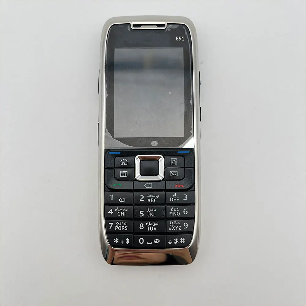 الأصلي مقفلة E51 شريحة واحدة بلوتوث 2.0 "1050mAh مكبر الصوت شحن سريع الهاتف المحمول في حالة جيدة