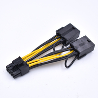 Dual PCIe 8 P-in Female to 030-0571-000 CPU 8 P-in Male Graphics Power Cable for NVIDIA TESLA  K80/M40/M60/P40/P100