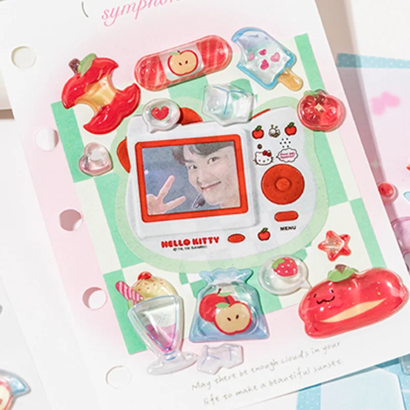 Mr. Paper 3D Relief Sticker 1 Sheet/ Bag Sweet Candy Party Series Direct Sticker High Adhesive Cute Sticker Girl Birthday Gift