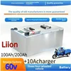 Batterie lithium-ion 60V 100Ah 110Ah 120Ah 150Ah 180Ah 200Ah, avec BMS intégré et chargeur 10A 1