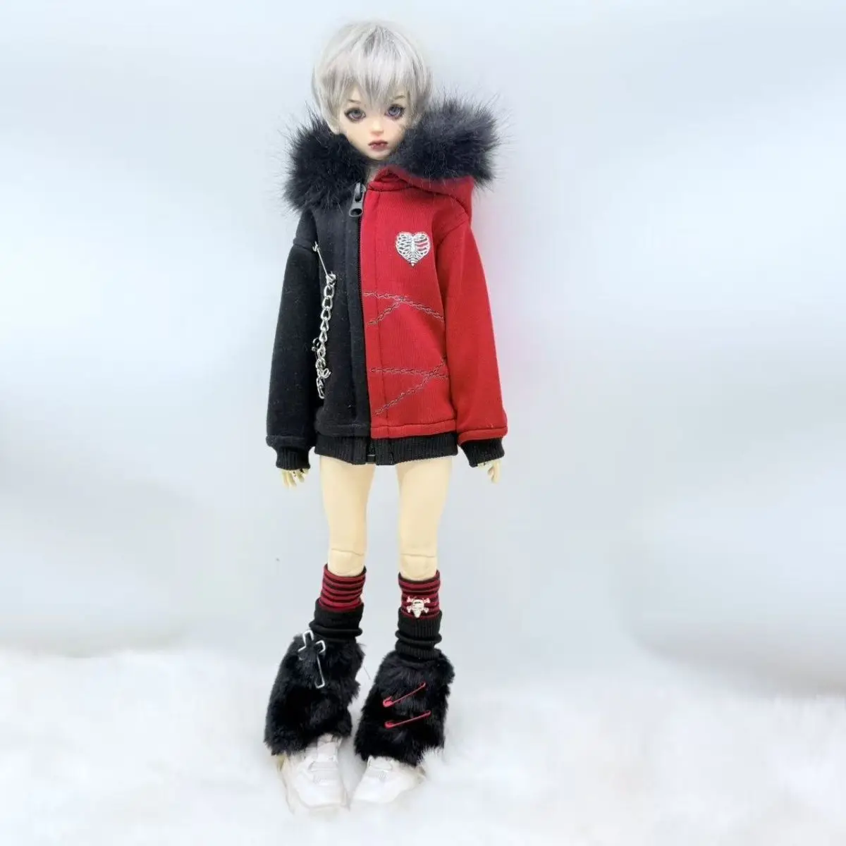 Fashion 1/6 1/4 Doll's Clothes Suit for 30/45cm Bjd Doll Splicing Set Dress Up Girl Toys Play House Doll Accessories, No Doll