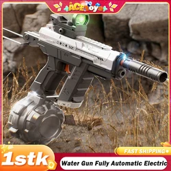 Water Gun Fully Automatic Electric Continuous Shoot Dual Mode Light Water Absorption Hand Self Integrated Outdoor Toys for Kids