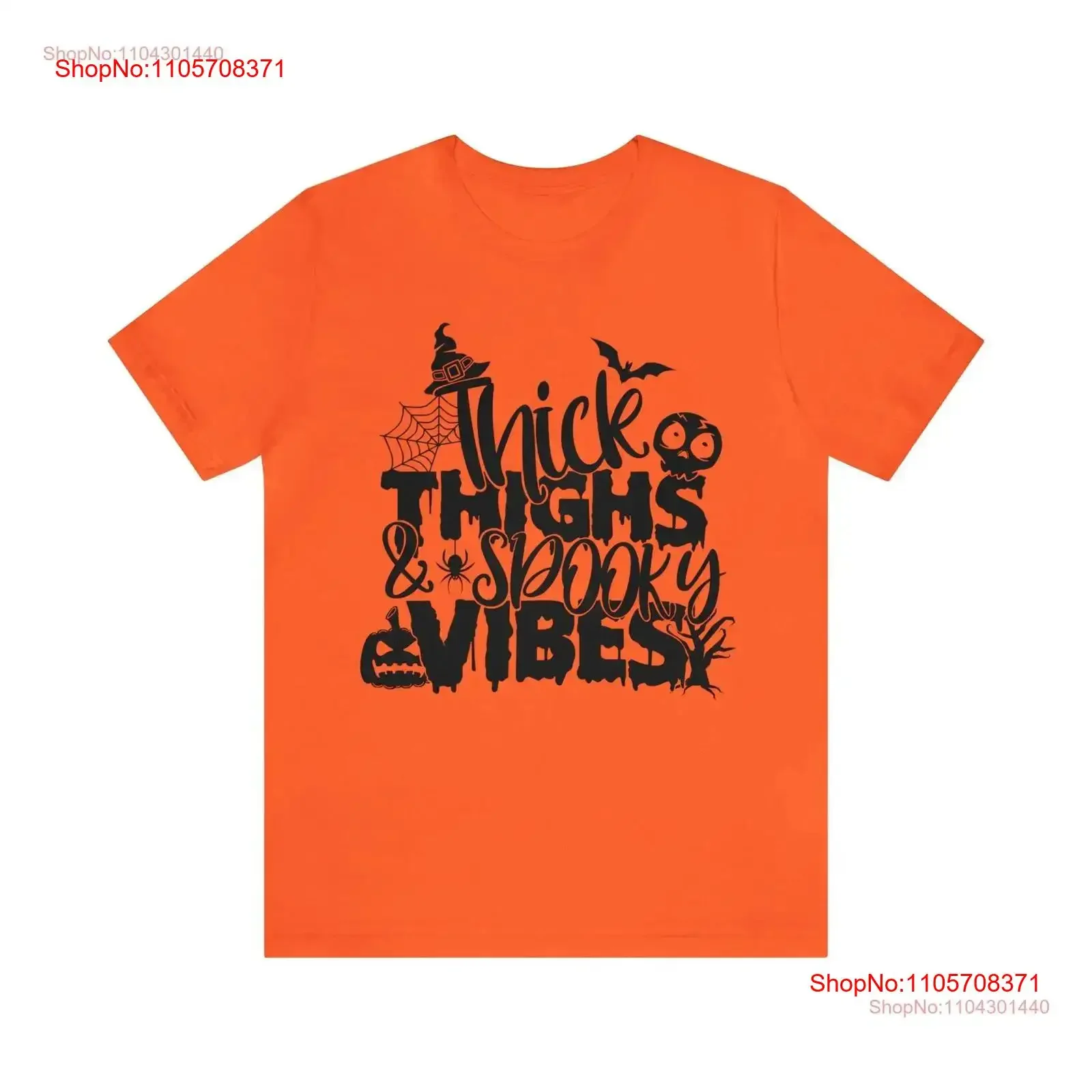 Thick Thighs Spooky Vibes T Shirt Boo Body Positivity Halloween Cute Autumn vintage Washed Soft designer clothes Stylish