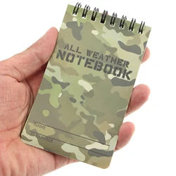 Papel de escritura impermeable con estampado de camuflaje, cuaderno táctico para todo tipo de clima al aire libre, 1 unidad