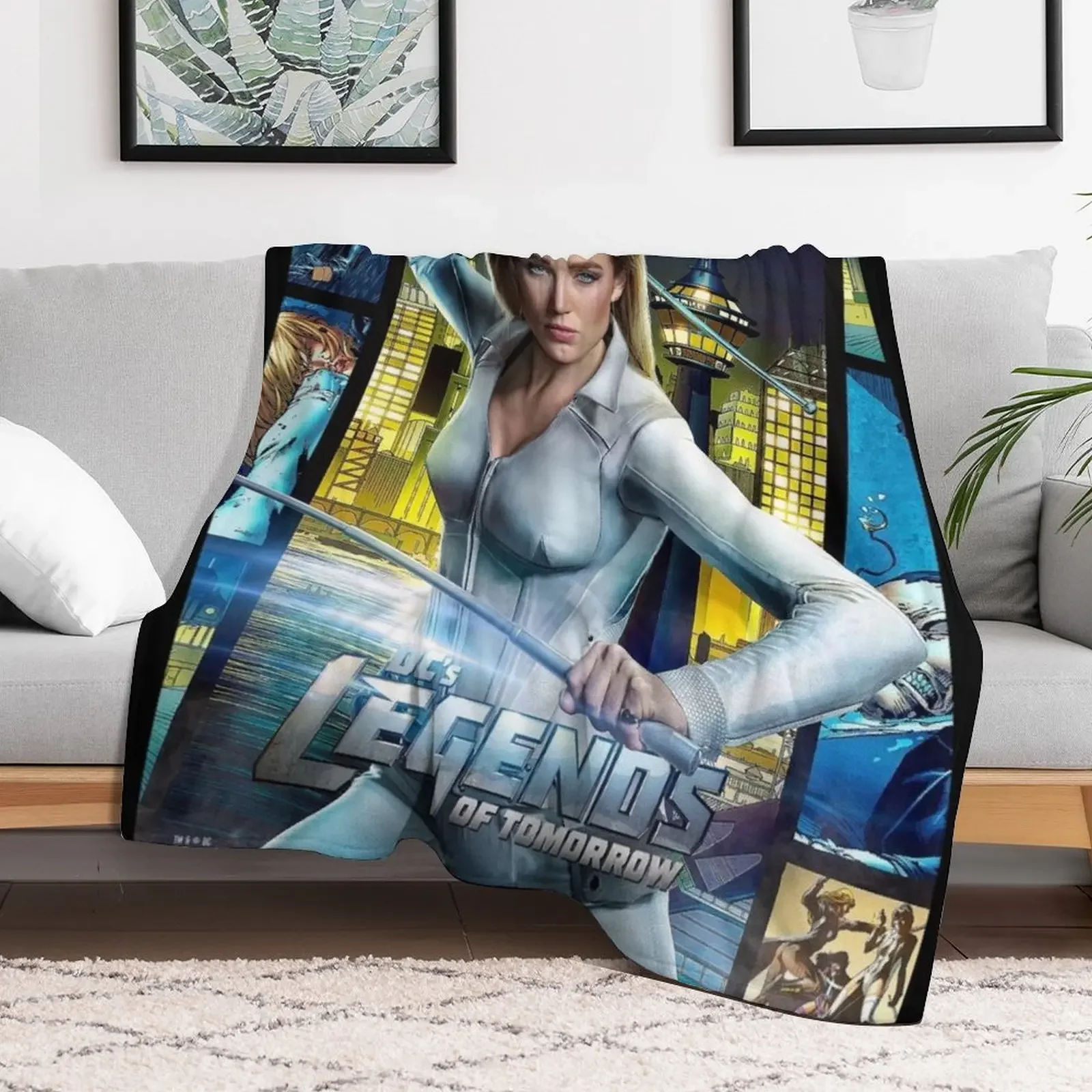 White Canary Poster Throw Blanket Bed Plush valentine gift ideas Blankets