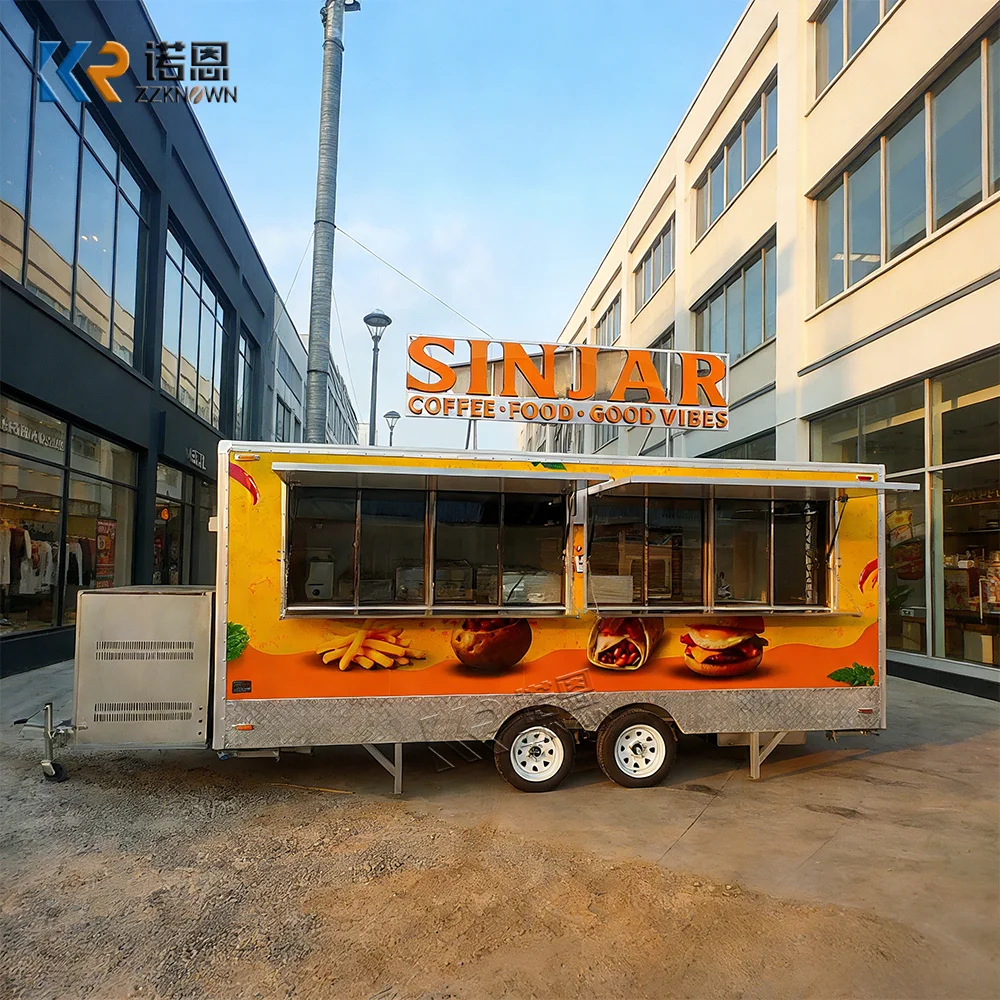 

Mobile Food Truck Custom Outdoor Catering Trailer Concession Cart Truck Portable Pizza Food Trailer With Fully Equipped