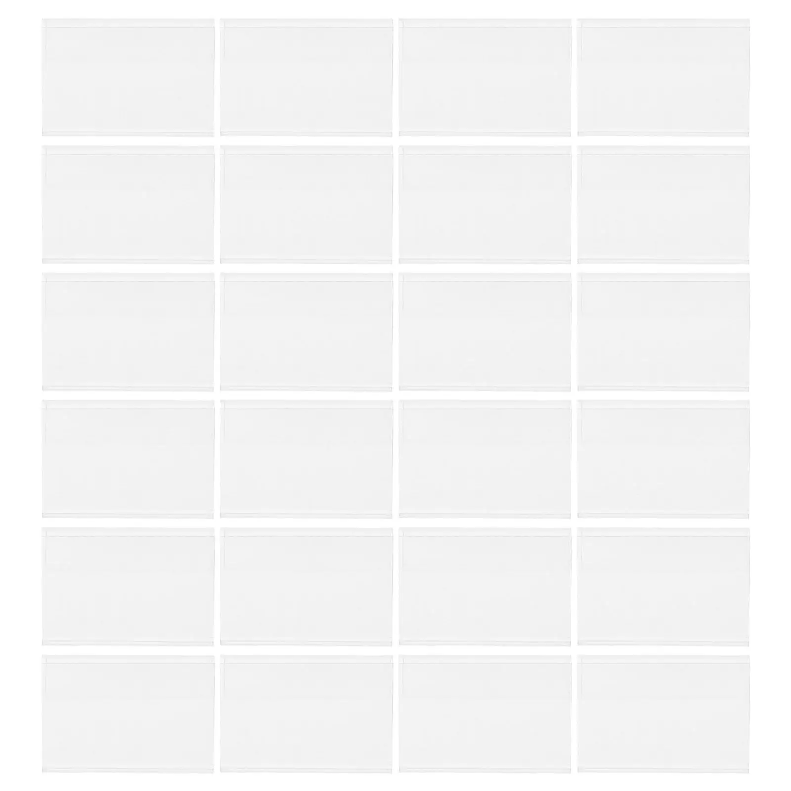 

50Pcs Transparent Wire Shelf Label Holders Clear PVC Clips Reusable Price Tags Display for Retail Storage Baskets