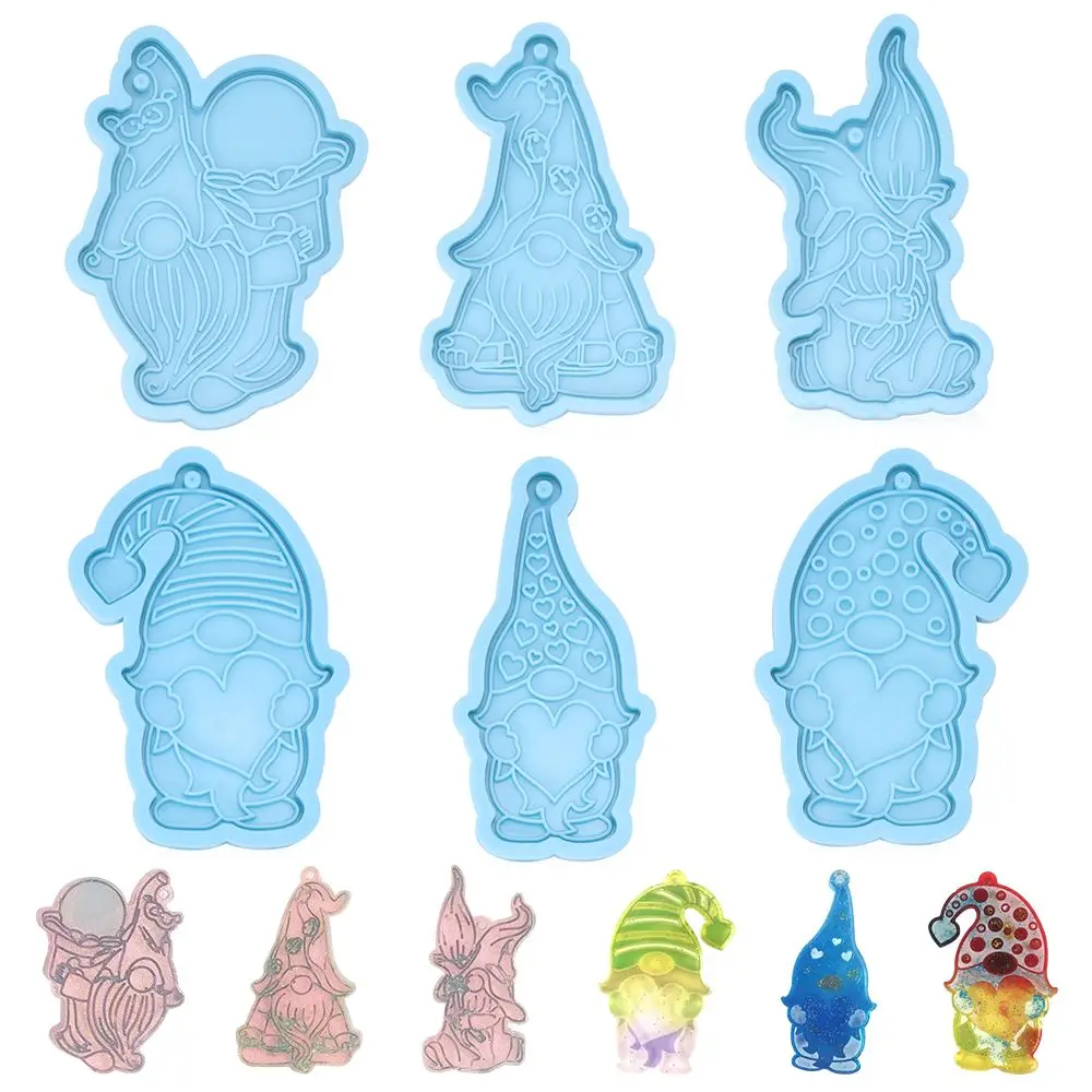 

Dwarf Clay Mold Cake Tools Merry Christmas Garden Elves Mold Christmas Keychain Molds Jewelry Making Tool Silicone Moulds