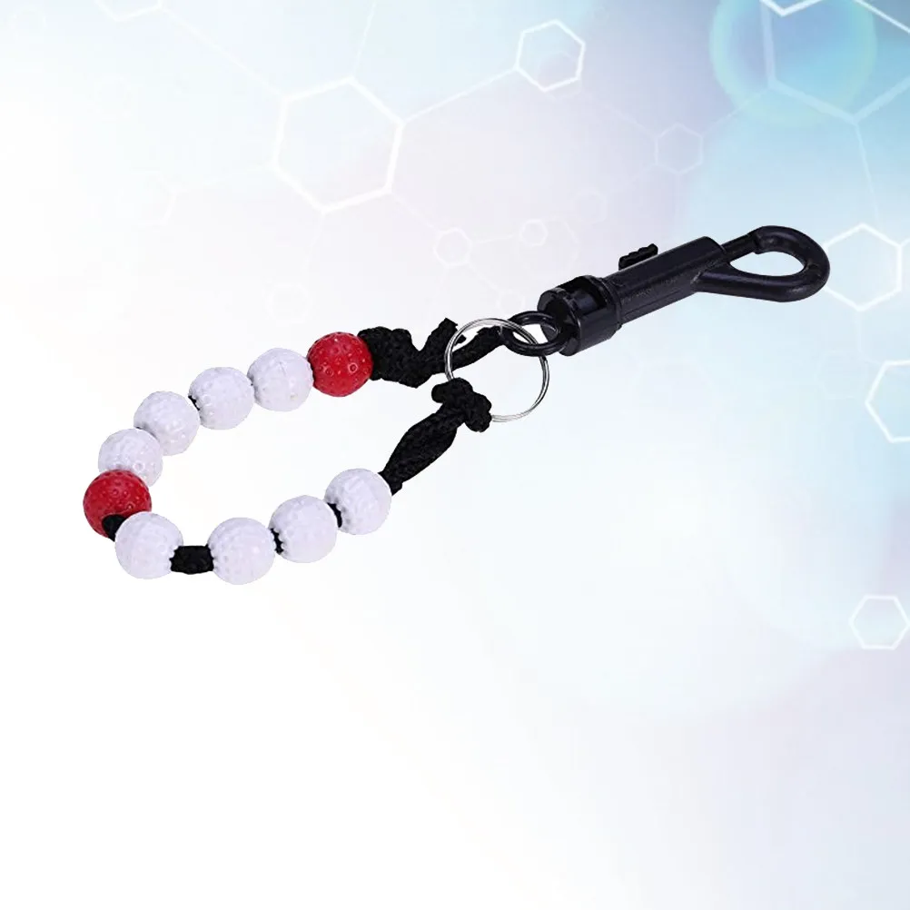1Pcs Red Wrist Score Counter for Golf Ball Bead Chain Premium Plastic Nylon Braid Stroke Keeper Beginner Friendly Scorecard