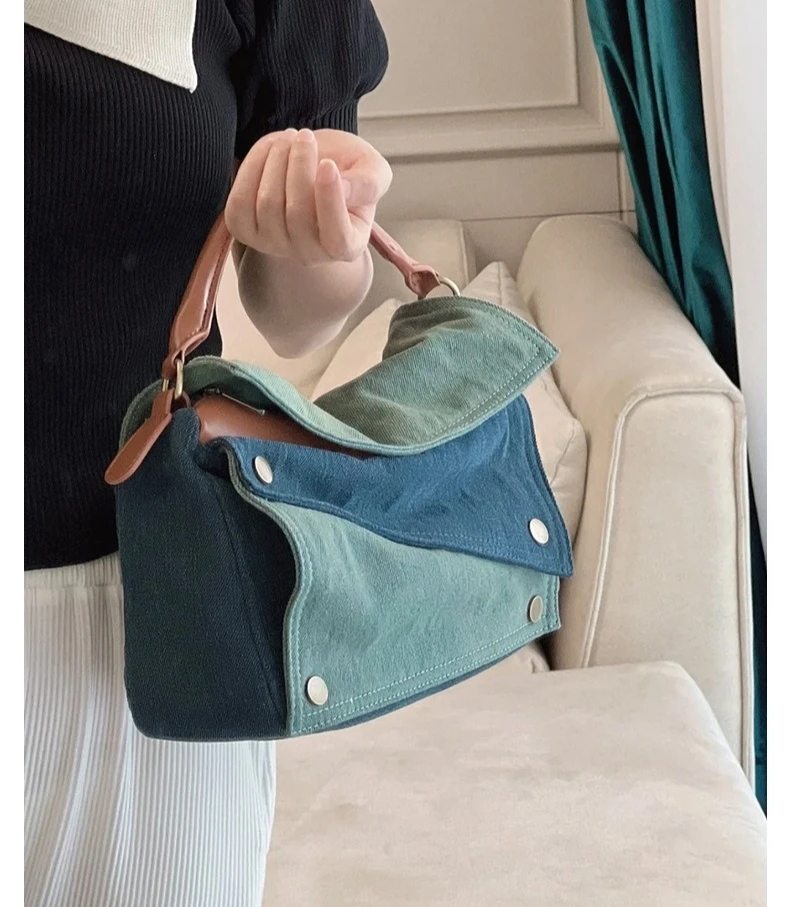 High-Capacity Canvas Bag 2024 Fashion High Quality Luxury Fashion Simple Office Lady Shoulder Bags Pures and Bags Crossbody