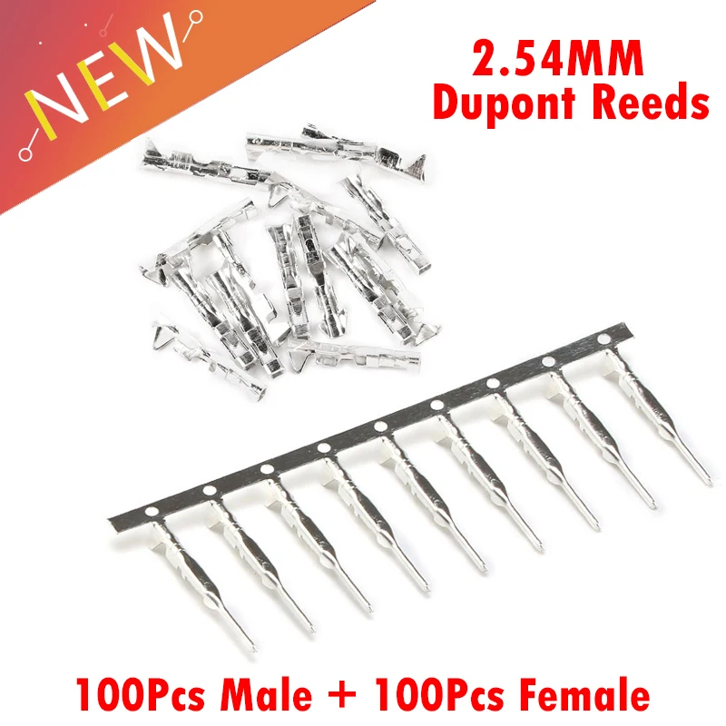 Dupont Male and Female Pins Connector Crimping Terminal Kit fit for 2.54mm Connector Housing Jumper Wire Cable DIY Kit