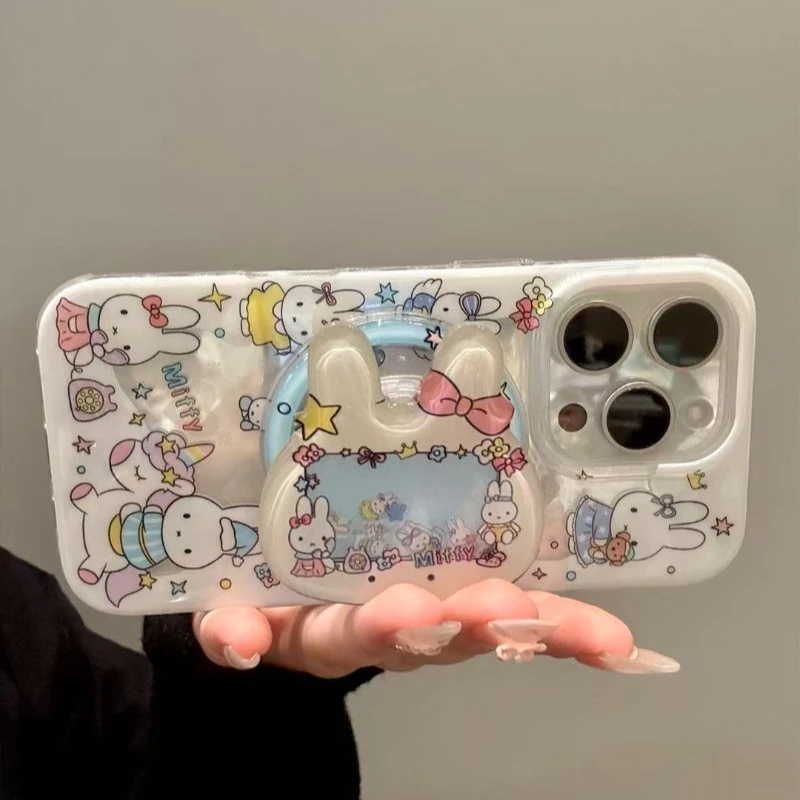 Cartoon Kawaii Ins Airbag Phone Holder Scalable Desktop Creative Cute Design Exquisitely Crafted Good Quality Good Looks Miffy