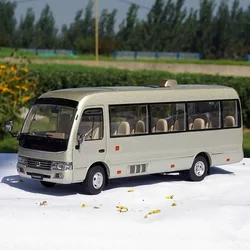 1:24 Coaster Alloy Bus Car Diecast Metal Toy Passenger Coach Vehicles Car Model Simulation Sound and Light Collection Kids Gifts