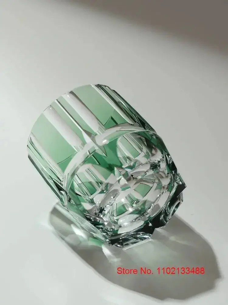 250ml Green Bamboo Whiskey Rock Glass 2023 Latest Japan KAGAMI Design Crystal Wine Tasting Cup Spirits Liquor XO Whisky Snifter 5