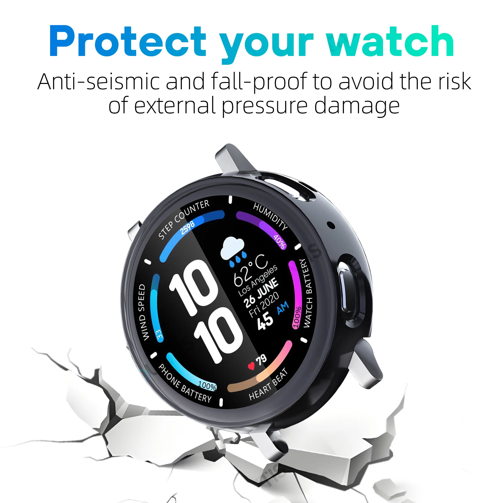 Case For Amazfit Active Max Soft TPU Face Screen Protector Cover All-Around Protective Bumper for Amazfit Active Max Accessories