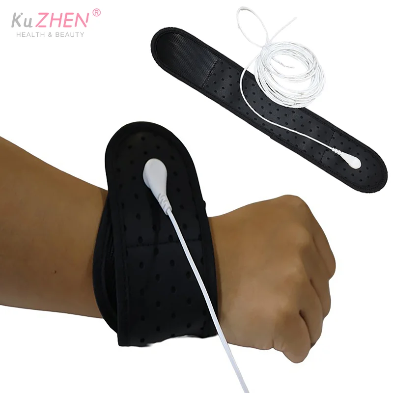 Earthing Wristband Premium Grounding Therapy PU Wrist Strap For Better Sleeping Anti-static Conductive Material Improve Health