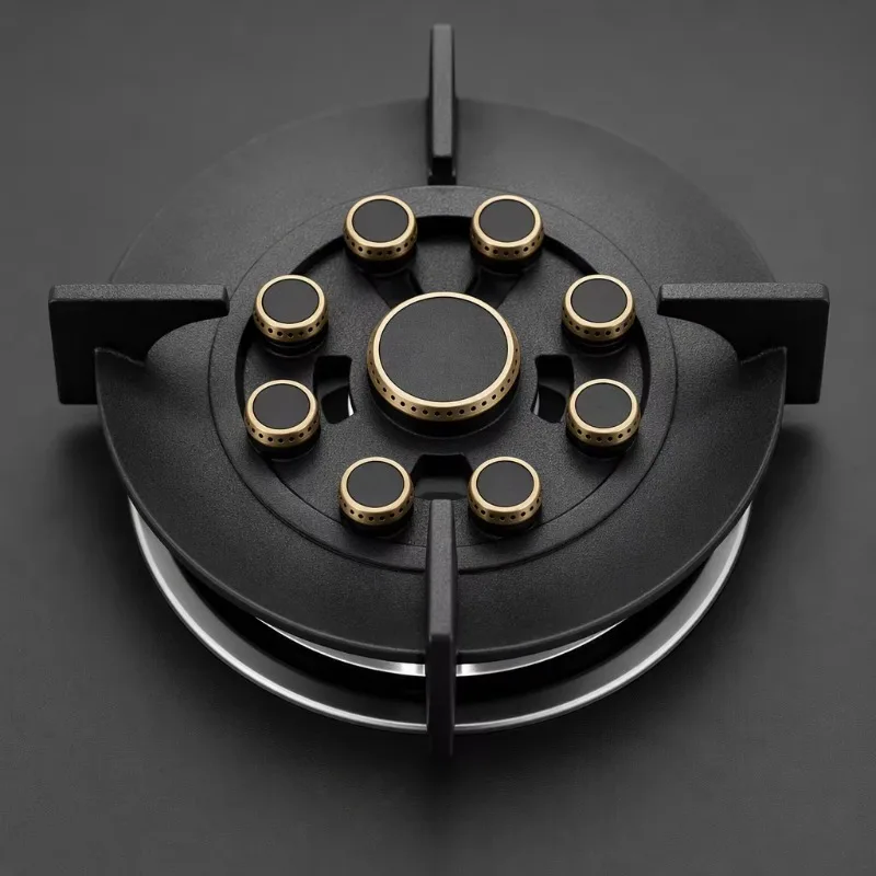 Premium Built-In Double Burner Gas Hob With Frosted Glass And Copper Burners