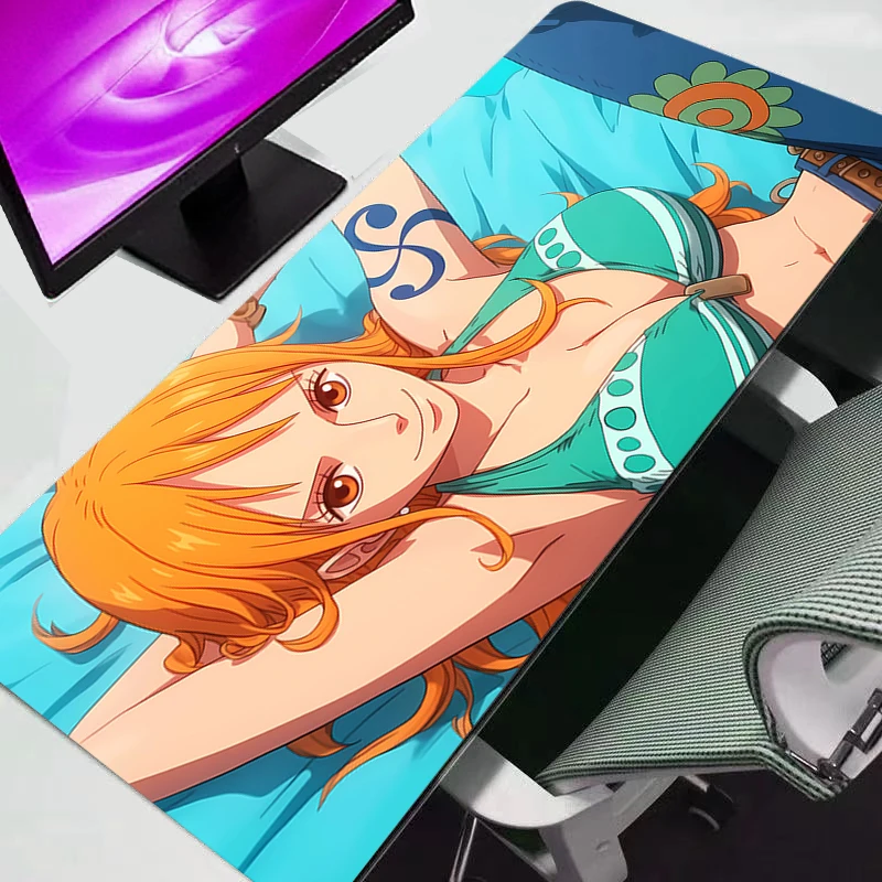 Alfombrilla de Ratón Grande para Juegos, Diseño de Anime One Piece, para PC, Computadora, Gamer, Escritorio, para CS GO, LOL, XXL, Portátil, Kawaii, Alfombrilla de Ratón Anime Max XXL