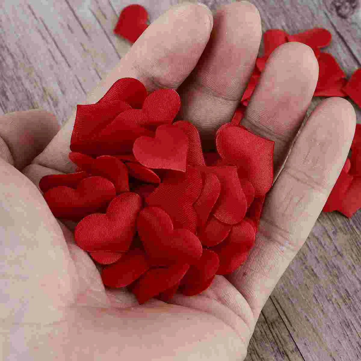 100pcs Multicolor Romantic Hearts Paper Cuttings Table Throwing Confetti for Party Wedding Decorations Crafts 35mm (Red)