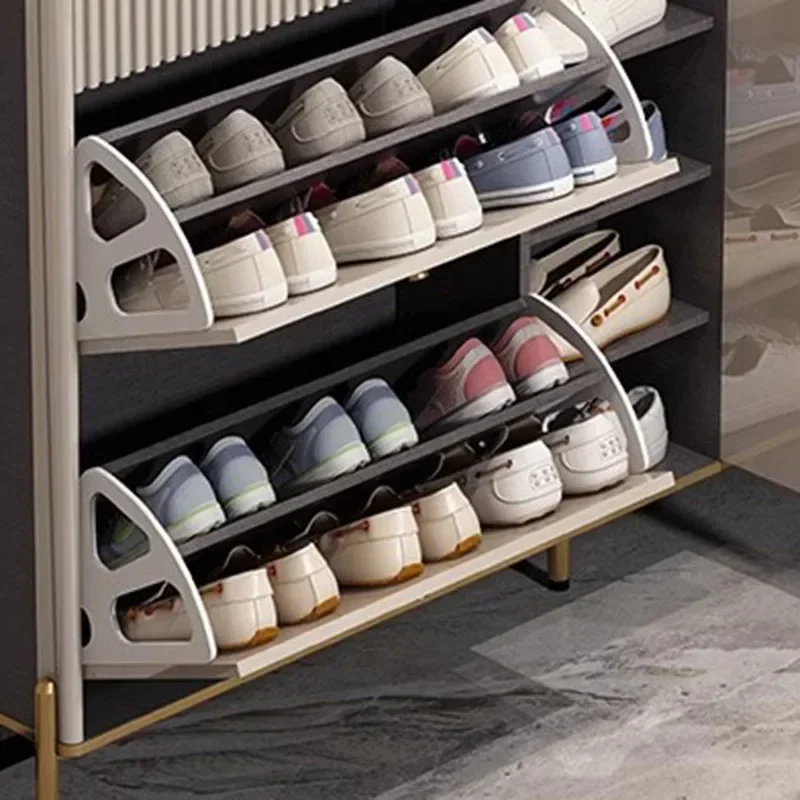 عرض خزانة الأحذية الحديثة حامل عرض خزانة رقيقة منظم رف الأحذية عرض تخزين Szafka Na Buty أثاث موفر للمساحة