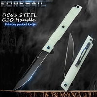Folding Knife Pocket Knife, DC53 Steel Blade, with Pocket Clip,Camping Outdoor Fishing And Everyday Carry, Pocket Samurai Knife
